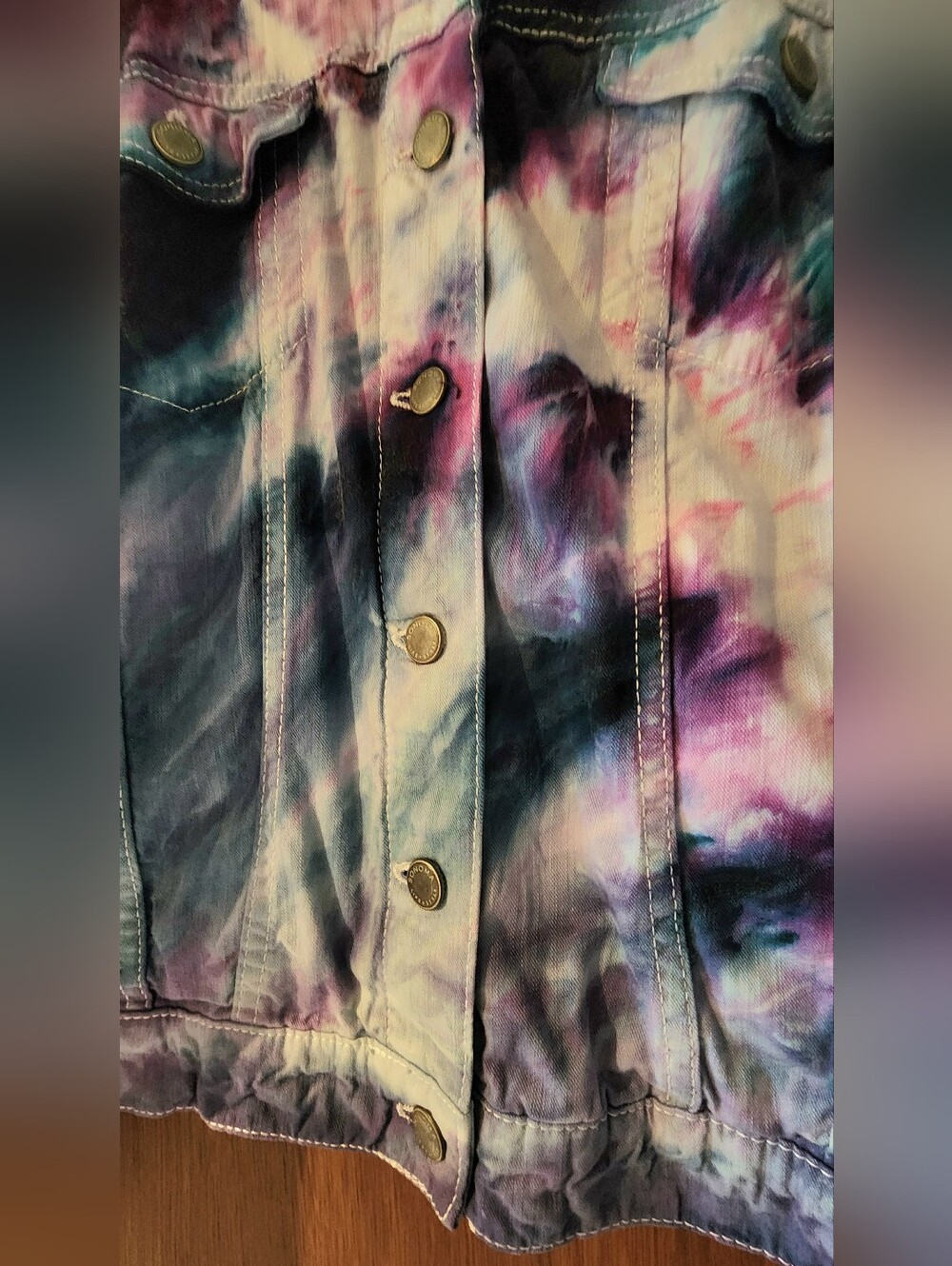 Ice Dye Custom Denim Jacket - Picture 6 of 13